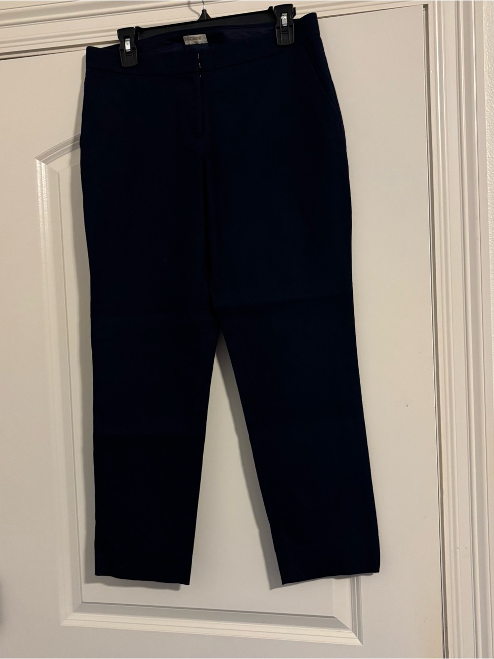 J. Crew Navy Cropped Straight-Leg Pants